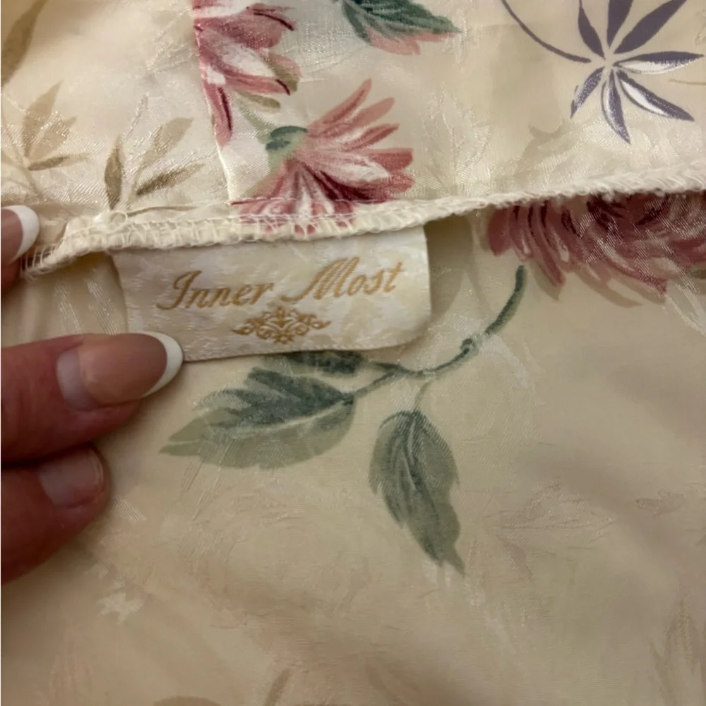 Inner Most Vintage Floral Polyester Robe with Belt Women’s - Picture 11 of 14